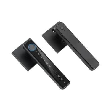 Imagem de Fechadura Biométrica Digital Inteligente Para Porta De Casa Com Impres