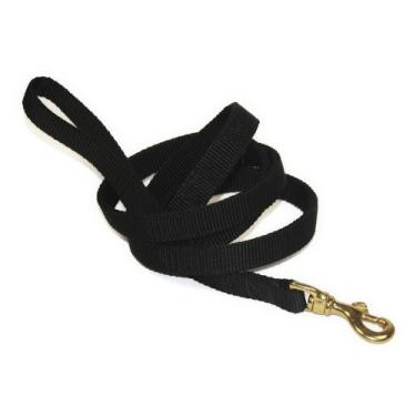 Imagem de Dean & Tyler Coleira para cães de nylon com camada dupla Night Walk com gancho de pressão de latão sólido, 60 cm por 1,9 cm, preta