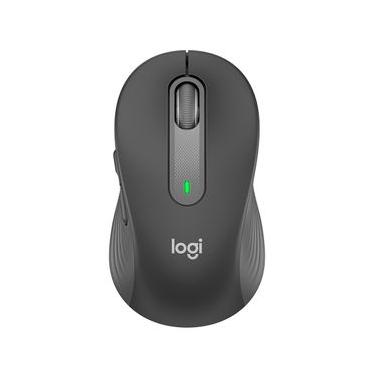 Imagem de Mouse sem Fio Logitech Signature M650 Tamanho Médio, Clique Silencioso, Conexão USB e Bluetooth, Grafite