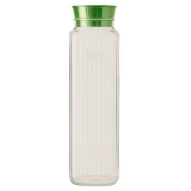 Imagem de Jarra Garrafa De Água E Suco Geladeira Tampa Higiênica 1,5lt Fileto Frisada (Verde)