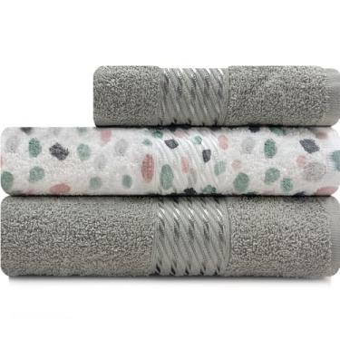 Imagem de Kit Toalha 3 Peças Banho + Rosto 100% Algodão Felpudo Prisma Dohler