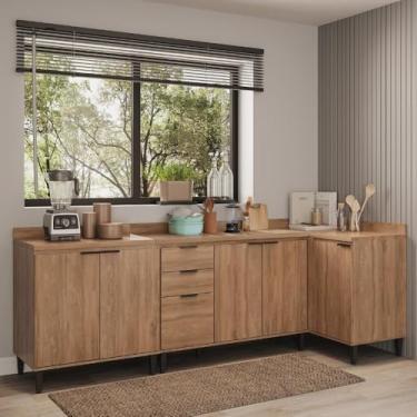 Imagem de Conjunto Balcões Miami Coast Carraro (Freijó)