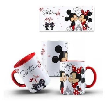 Imagem de Caneca Mickey e Minnie COM SEU NOME Vermelha Vários Modelos - loja din
