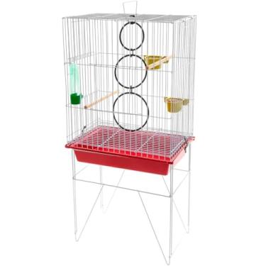 Imagem de Gaiola Viveiro Calopsita Agapornis Completa Com Acessórios