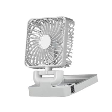 Imagem de Ioensy Ventilador de refrigeração para veículos, ventilador para veículos, flexível, silencioso, pequeno, elétrico e movido a energia solar para caminhões, Cabeça única Branca