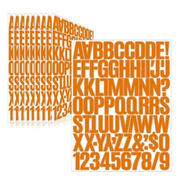 Imagem de Llewyn 730 peças, adesivos de letras de 10 folhas, autoadesivos, à prova d'água, números de caixa de correio, adesivos de vinil de números de caixa de correio, decalques do alfabeto para garrafa de