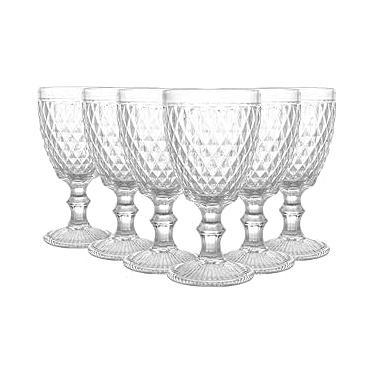 Imagem de Conjunto 6 Taças de Vinho de Vidro Bico de Abacaxi 325ml