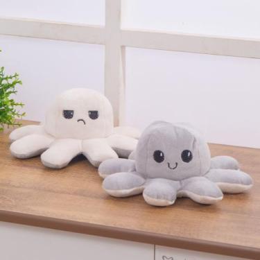 Imagem de Polvo Humor Tiktok Pelúcia Fofa Reversível Presenteável Brinquedo Brav