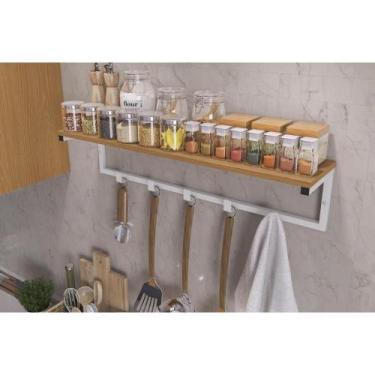 Imagem de Prateleira de Cozinha Industrial LI042 Canela/Branco - Kappesberg