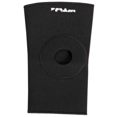 Imagem de Joelheira Unissex Neoprene com Orifício e Reforço Poker 06479, Preto, 