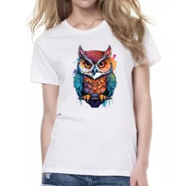 Imagem de Camiseta Baby Look Coruja Watercolor Arte - Alearts, G