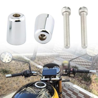 Imagem de FINMOKAL Tampas cromadas para guidão de motocicleta compatíveis com Kawasaki Z750 Z800 Z900 Z1000 ZRX1100 ZX-25R Ninja 1000 250 250R ZX-10R