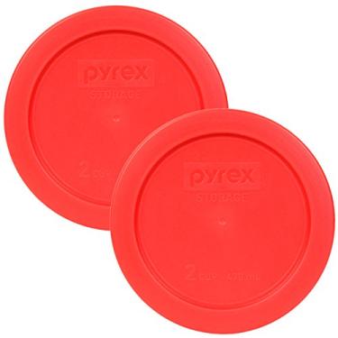 Imagem de Pyrex 7200-PC Tampa de armazenamento de plástico redonda com 2 xícaras - Pacote com 2