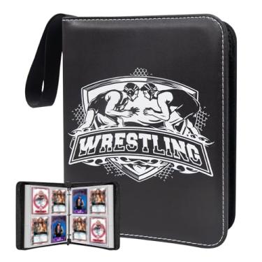Imagem de WTVIDAS Pasta Para Cartões De Luta Livre Com 480 Bolsos Cards Colecionáveis Da Wwe 2024-2025, Bolsa Armazenamento Portátil À Prova D'Água Mangas Removíveis, Colecionadores Ufc