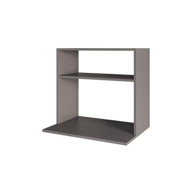 Imagem de Suporte Microondas Com Nicho Porta Tempero Para Cozinha Louis 60cm Grafite M12 - D'rossi