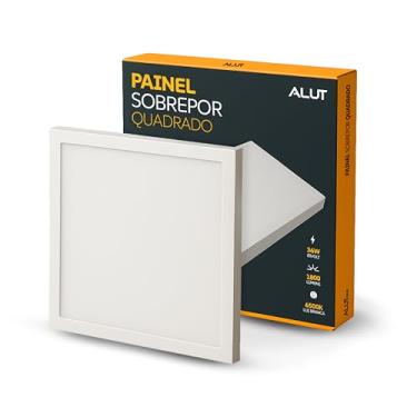 Imagem de Painel Led Plafon 18w/25w/36w ou 50w 6500k Branco Frio 110v/220v Bivolt Embutir/Sobrepor Branco Alut By Avant (Sobrepor, 36w)
