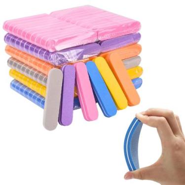 Imagem de 20 Un Lixa Para Unhas Bumerangue Polidora Profissional Grão 100/180 - 