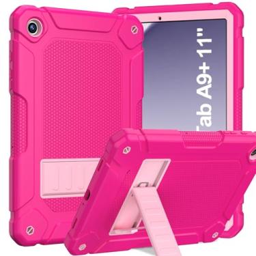 Imagem de BMOUO Capa para Samsung Galaxy Tab A9 Plus 11 polegadas 2023 (SM-X210/X216/X218), capa protetora resistente à prova de choque para Samsung Galaxy Tab A9+ Plus, magenta