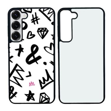 Imagem de JUSTRY 5 peças de capa de telefone em branco de sublimação compatível com Samsung Galaxy S24 FE, 2 em 1 2D borracha macia TPU em branco capa de telefone personalizada faça você mesmo + inserção