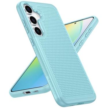 Imagem de FNTCASE Capa para Samsung Galaxy S24: Capa protetora para celular resistente de camada dupla à prova de choque robusta com textura antiderrapante - proteção contra quedas militar resistente - 2024,