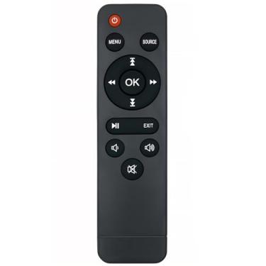 Imagem de RANETLIO Controle remoto de substituição M8-F compatível com mini projetor AuKing M8-F, TMY V08, NISOO M10, PANSEBA HI-04