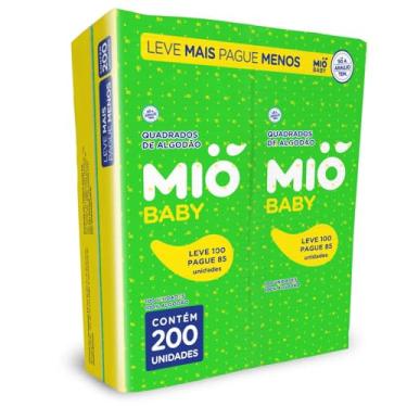 Imagem de Algodão Mió Baby Quadrado 200 Unidades