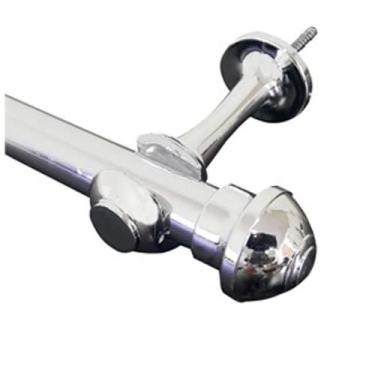 Imagem de Kit Varão 3m para Cortinas 19mm Cromado - Sua Casa Decor