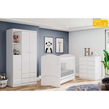 Imagem de Quarto Infantil Completo Quarto (bebê) Completo Henn Bala De Menta Branco - Henn