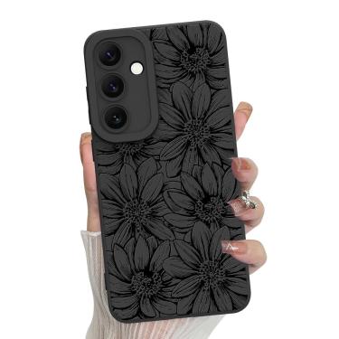 Imagem de Capa de telefone MZELQ Silicone Black Floral Samsung Galaxy S24 Fe