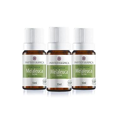 Imagem de Phytoterápica Kit 3x Óleo Essencial Melaleuca (Tea Tree) 10 ml – Aroma Herbal Revigorante – Uso em Difusores e Cremes – Frascos de Vidro com Gotejador