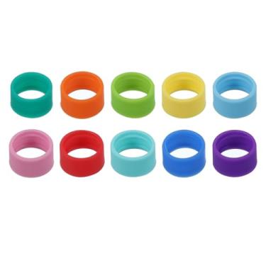 Imagem de PATIKIL Anéis de borracha para antena de rádio bidirecional, faixas coloridas, 10 peças de capa protetora para Walkie-Talkie portátil XIR P8668 P8660 P6600 P6620 P6620i P8668i GP328D GP338D