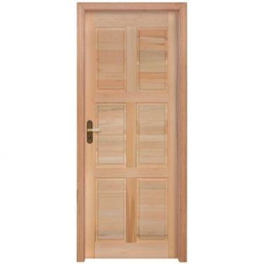 Imagem de Porta de Almofadas com Marco, Fechadura e Guarnições Rondosul Natural