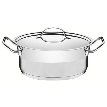Imagem de Panela Caçarola 30cm 8,9l Tramontina Professional Rasa Inox Fundo Triplo Tampa Plana De...