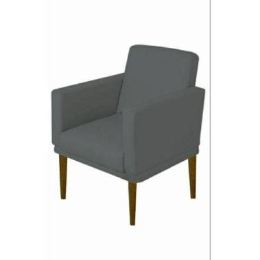 Imagem de Poltrona para sala e quarto Nina Glam New. In-9 Decor. - Cinza