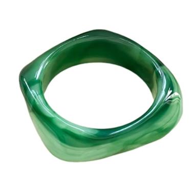 Imagem de KIFEDSLJ Pulseira de resina acrílica colorida com placa de acetato de tartaruga grossa grossa e larga para mulheres, diameter:6.5cm, Resina, Sem pedra