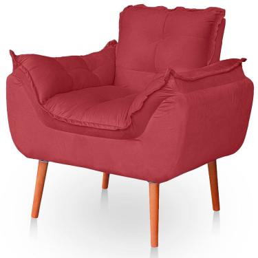 Imagem de Poltrona Opala para Sala Confortável Resistente Veludo Rose