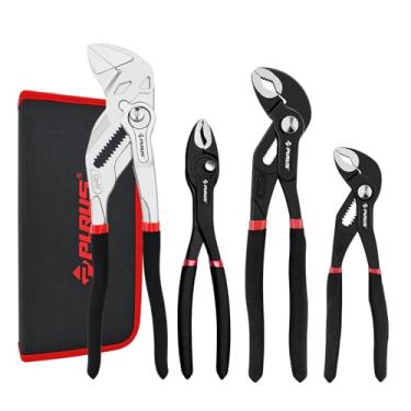 Imagem de Alicate de bomba de água, alicate de encanamento de 17 polegadas, 25 e 30 cm, alicate ajustável de lingueta e ranhura de 5 posições com dentes de serra cruzados