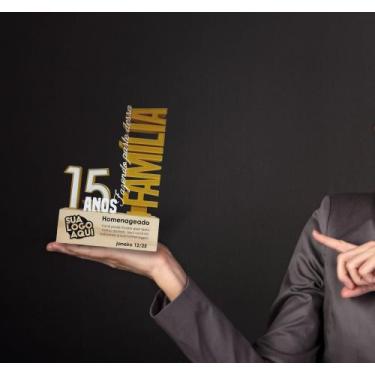 Imagem de Troféu Tempo de serviço "Fazendo parte dessa Família" Vertical - 4 Dim