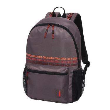 Imagem de Mochila Escolar Trabalho Notebook Coca Cola Discover Cinza-Unissex