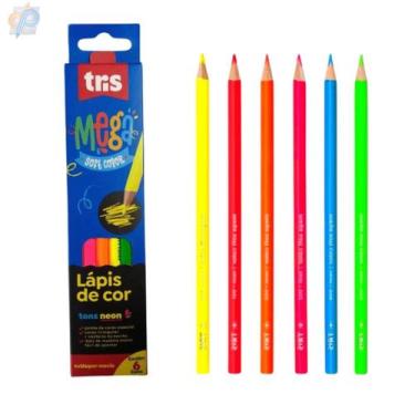 Imagem de Lápis De Cor Tris 6 Cores Neon