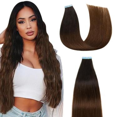 Imagem de Fita adesiva em extensões de cabelo AGMITY Omber Off preta/marrom médio