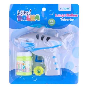 Imagem de Lança Bolhas de Sabão Tubarão com 3 Peças Etitoys
