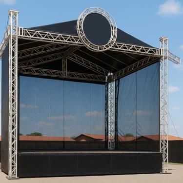 Imagem de Tela de Palco 9x4 Metros Preta para Eventos Proteção e Segurança