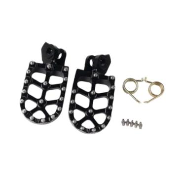 Imagem de Generic Conjunto de apoios para os pés do motor, apoios para os pés largos, leves e antiderrapantes para motocicletas, pedais para Tenere XT660R, Preto
