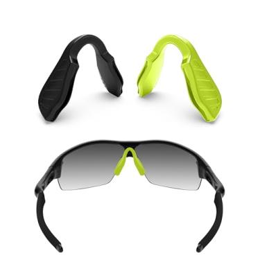 Imagem de ToughAsNails 2 peças de almofadas de nariz de substituição de ajuste asiático para óculos de sol Oakley Radar Path/RadarLock Path/Radar EV Path XS preto e verde