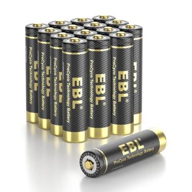 Imagem de Pilhas AAA recarregáveis EBL Gold Pro 1100mAh - 16 pacotes