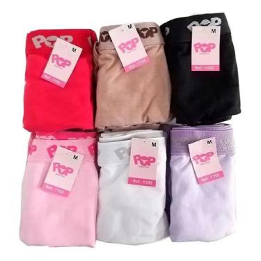 Imagem de Kit 12 Lindas Calcinhas De Algodão Modelo Tanga Sortidas - POP, P