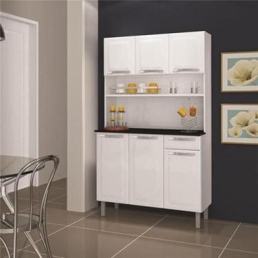 Imagem de Kit cozinha itatiaia 6p 2g 1,05m rose i3g1 compacta branco