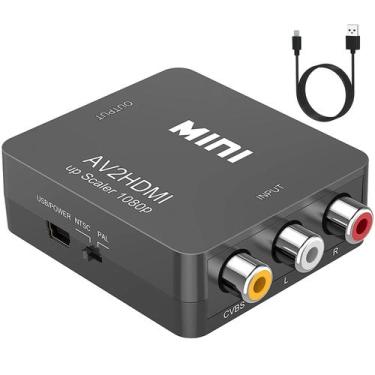 Imagem de Conversor ABLEWE RCA para HDMI 1080P Mini Composite CVBS Cinza