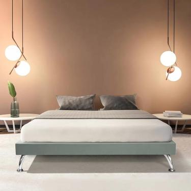 Imagem de Estrutura Para Cama Casal Base Japonesa 140cm Veludo Cinza